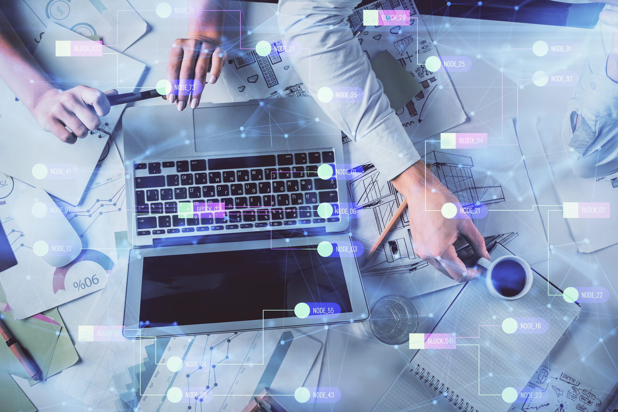 Construction Software Integration abstract graphic